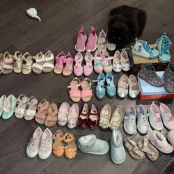 27 Pairs Of Girls Shoes 