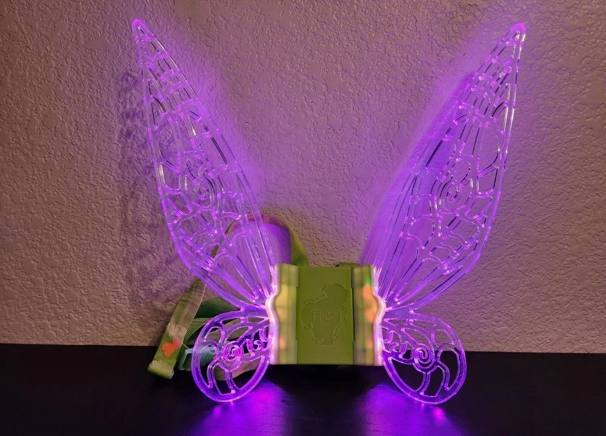 Disney Parks Tinkerbell Light-Up Fairy Wings 14" Costume Accessory. Bright Works
