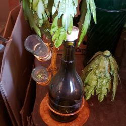 Tropical Palm Tree Bottle Display 