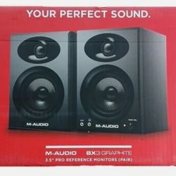 M-AUDIO BX3 Pair 3.5" Studio Monitors, HD PC Speakers for Recording and Multimedia with Music Production Software