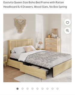 Queen size bed frame and headboard for sale/ Brand New in the Box never been used.