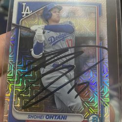 Shohei Ohtani Signed Autograph Refractor MLB Card Auto Los Angeles Dodgers