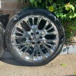 22- Inch Cadillac Escalade GMC Yukon Denali Stock Wheels Silverado Tahoe Suburban Rims And Tires