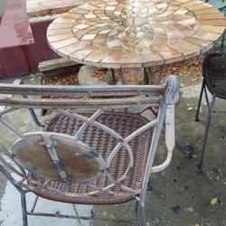 Adorable Bistro Stone Table And Chairs