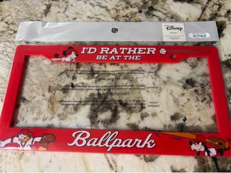 New Disney I’d Rather Be At The Ballpark License Plate Frame
