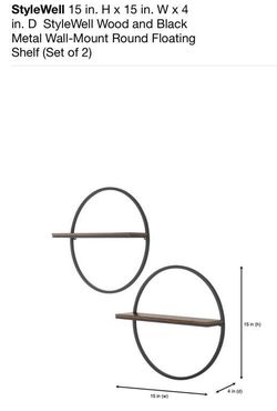 New Style well Black Modern Round Wall Shelfs