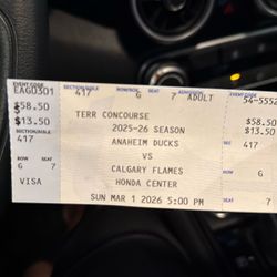 2 Anaheim Ducks Tickets
