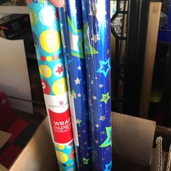 Six Boxes American Greeting Wrapping Paper!!!