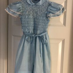 Blue Smocking Dress