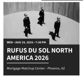 RUFUS DU SOL NORTH AMERICA 2026