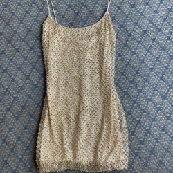 Oh Polly Gold Dress Size 8