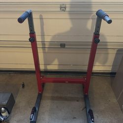 Dip Bar And 2 - 52 Lb Dumbbells 