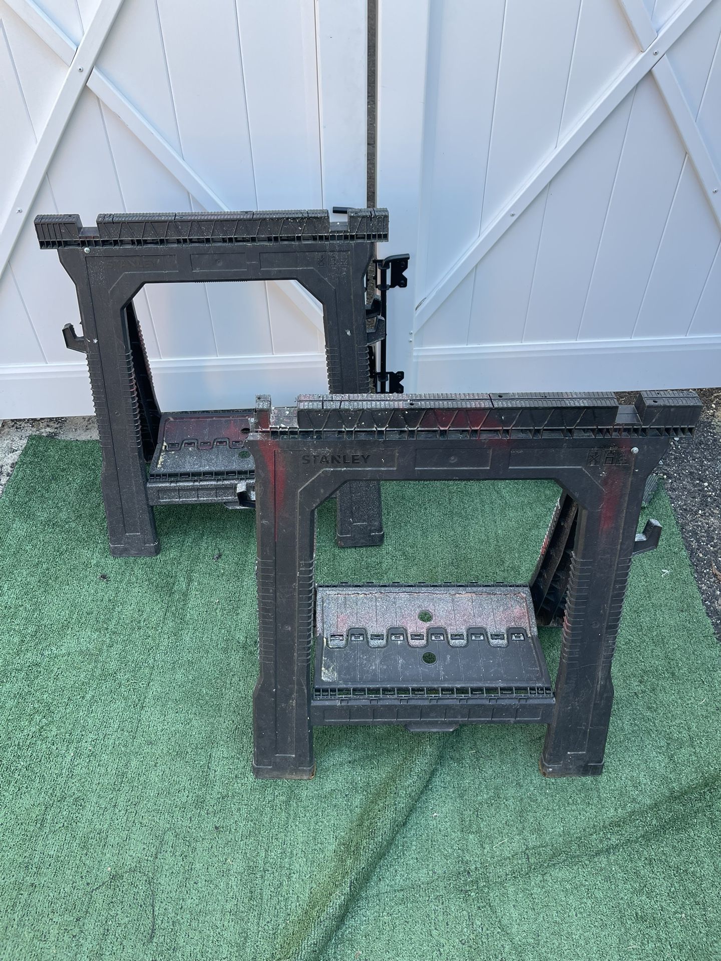 Heavy Duty Stanley Sawhorses for Construction or DIY Projects