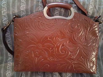 Patricia Nash Tooled Leather Tan Purse