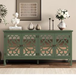 Beautiful Sage  With Mirrored Doors