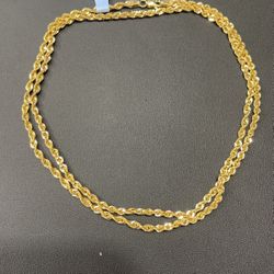 14kt Hollow Rope Chain 
