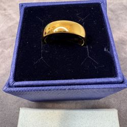 NEW 18K Gold-Plated Tungsten Carbide 6MM Band Size 8