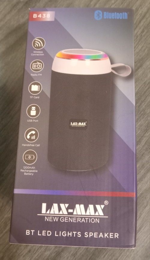 BRAND NEW LAX MAX BLUETOOTH SPEAKER B438