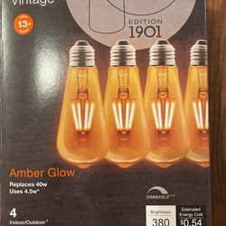 Sylvania Amber glow Edison Light Bulbs 