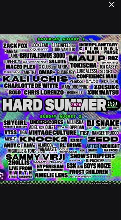 VIP Hard Summer Ticket
