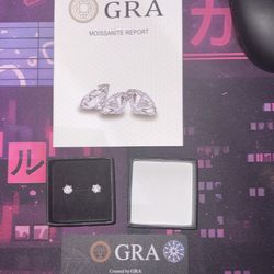 0.5CT Moissanite Diamond Stud Earrings