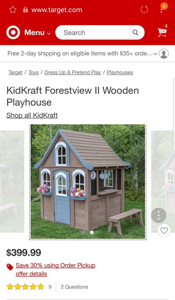 New In Sealed Box Kidkraft Forestview Ii Wooden Playhouse For 300sold