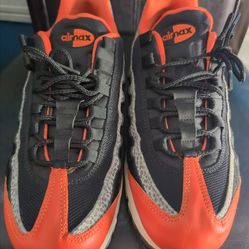 Nike Air Max 95 "Safari" men's size 10  in the Black/Granite-Safety Orange