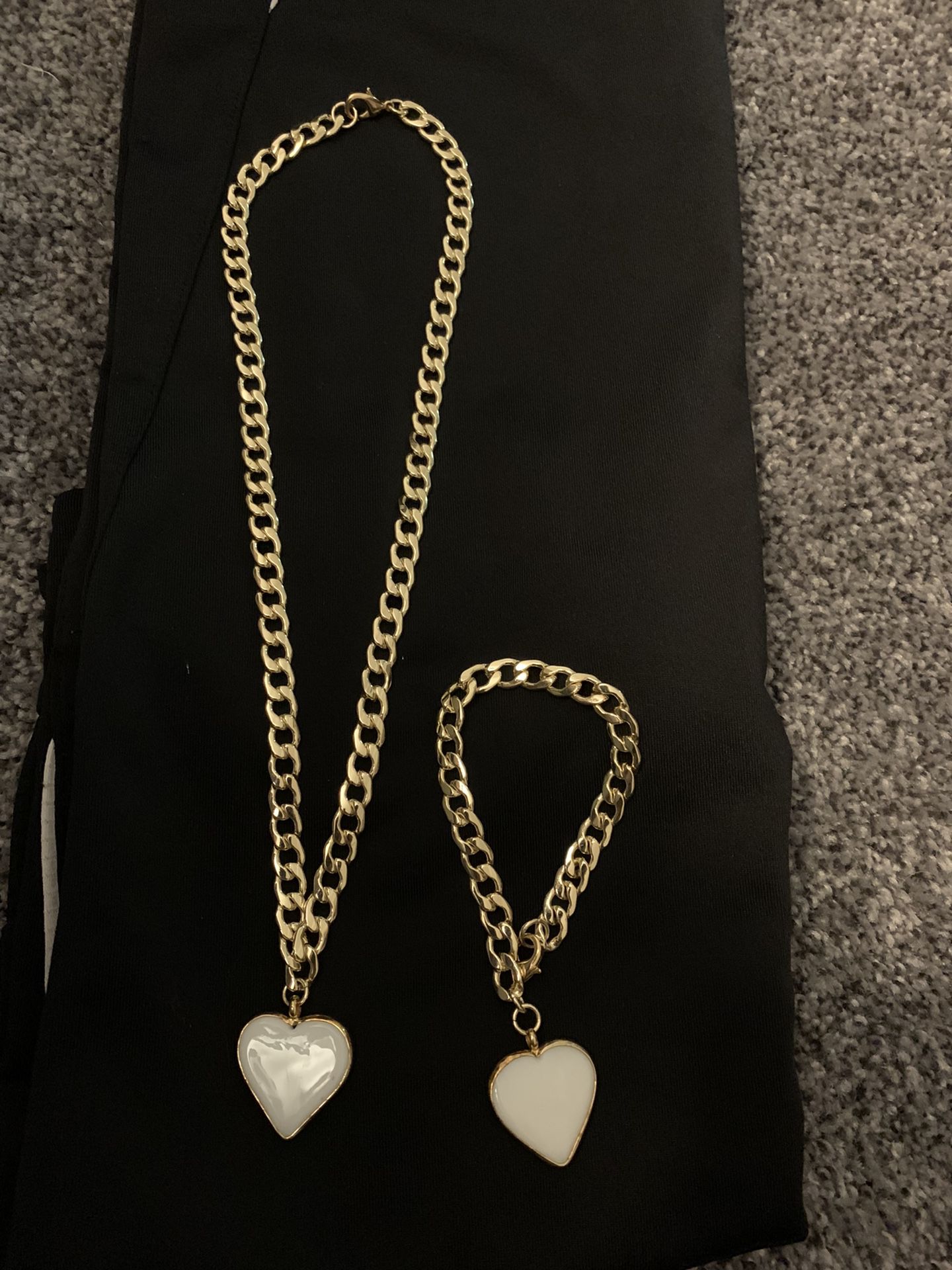 chain, heart bracelet