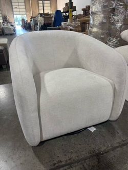 ❤️🔥 ACME Etienne Contemporary Wood & Linen Fabric Upholstered Swivel Chair