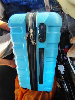 Coolife Bright Blue Hardside Suitcase with TSA Lock - Great Condition