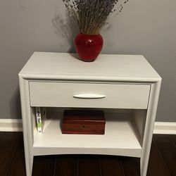 Mid Century modern Large oak nightstand  