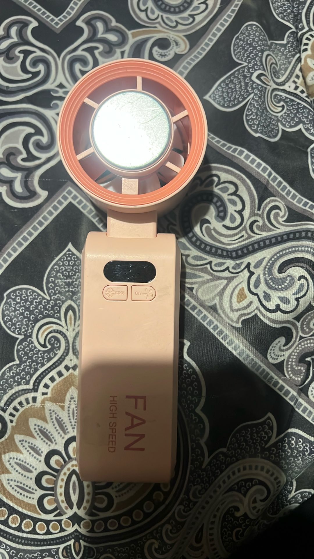 Pink Handheld Fan w/. AC