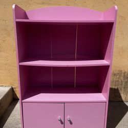 Pink kids book shelf
