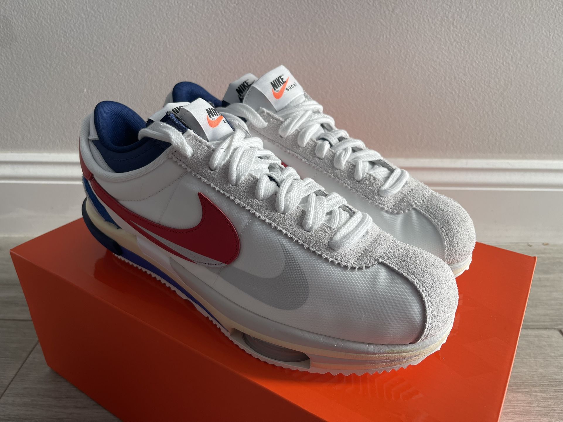 Nike x Sacai Zoom Cortez SP 4.0 OG DQ0581-100 White Light  display picture 2