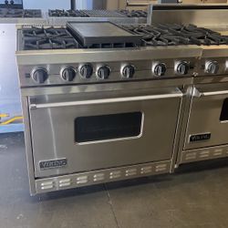 Viking 36”Wide Gas Range Stove In Stainless Steel 6 Burners 