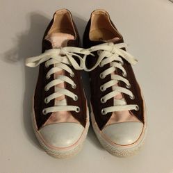 Converse All Star Brown Pink Used Cute