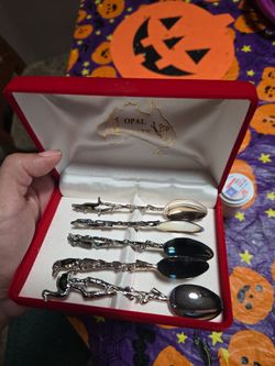 Australian Opal Spoons Set of 5