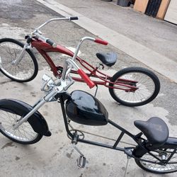Two beautiful bicycles.