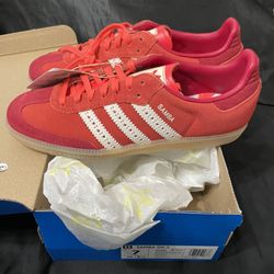 Women’s size 9 or big kids size 7 red Sambo Valentine’s Day, edition, Adidas shoe