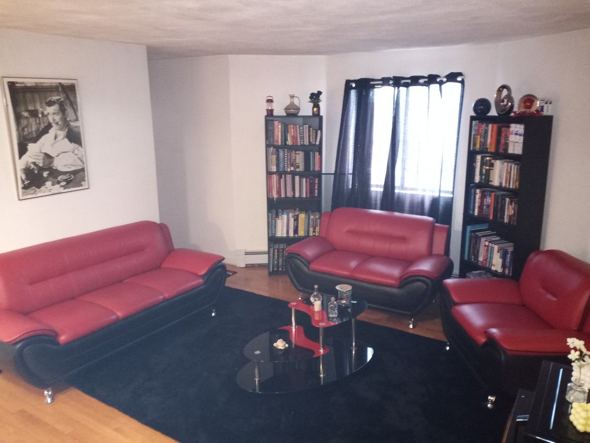 Sofa Couch Set 3 Piece Plus Table