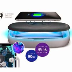 Wireless Phone Charging Hub
And Sanitizer Light