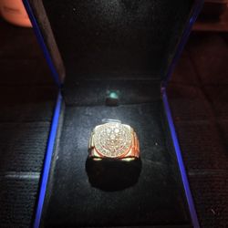 Mens 10 K Diamond Ring