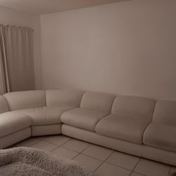 Beige Long Sofa