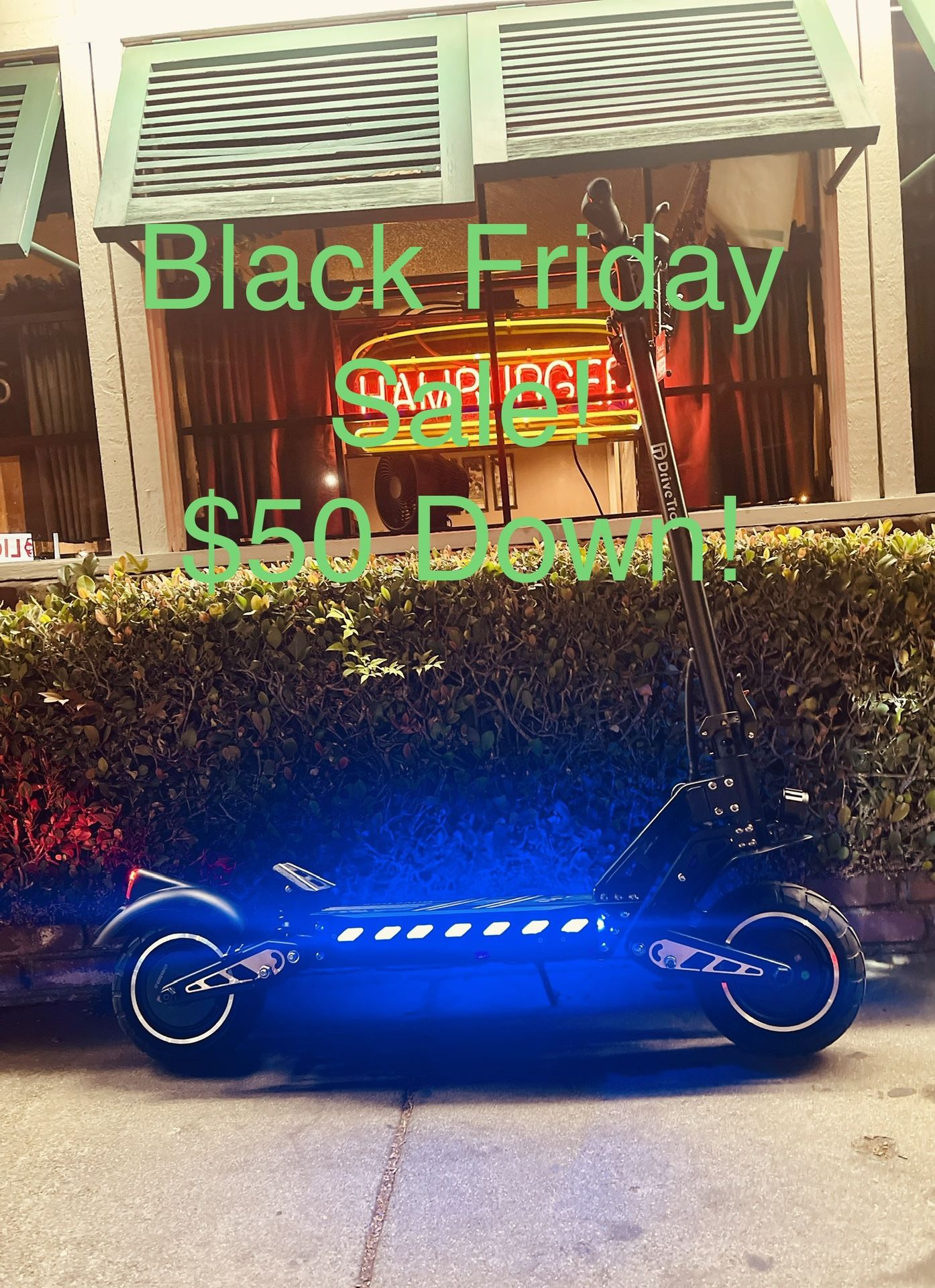 $50 Down💰Super Fast 52 V Electric Scooter 🛴 48 Mph Dual Motor