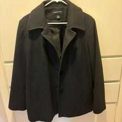 Woman’s black London Fog wool blend coat Size XL