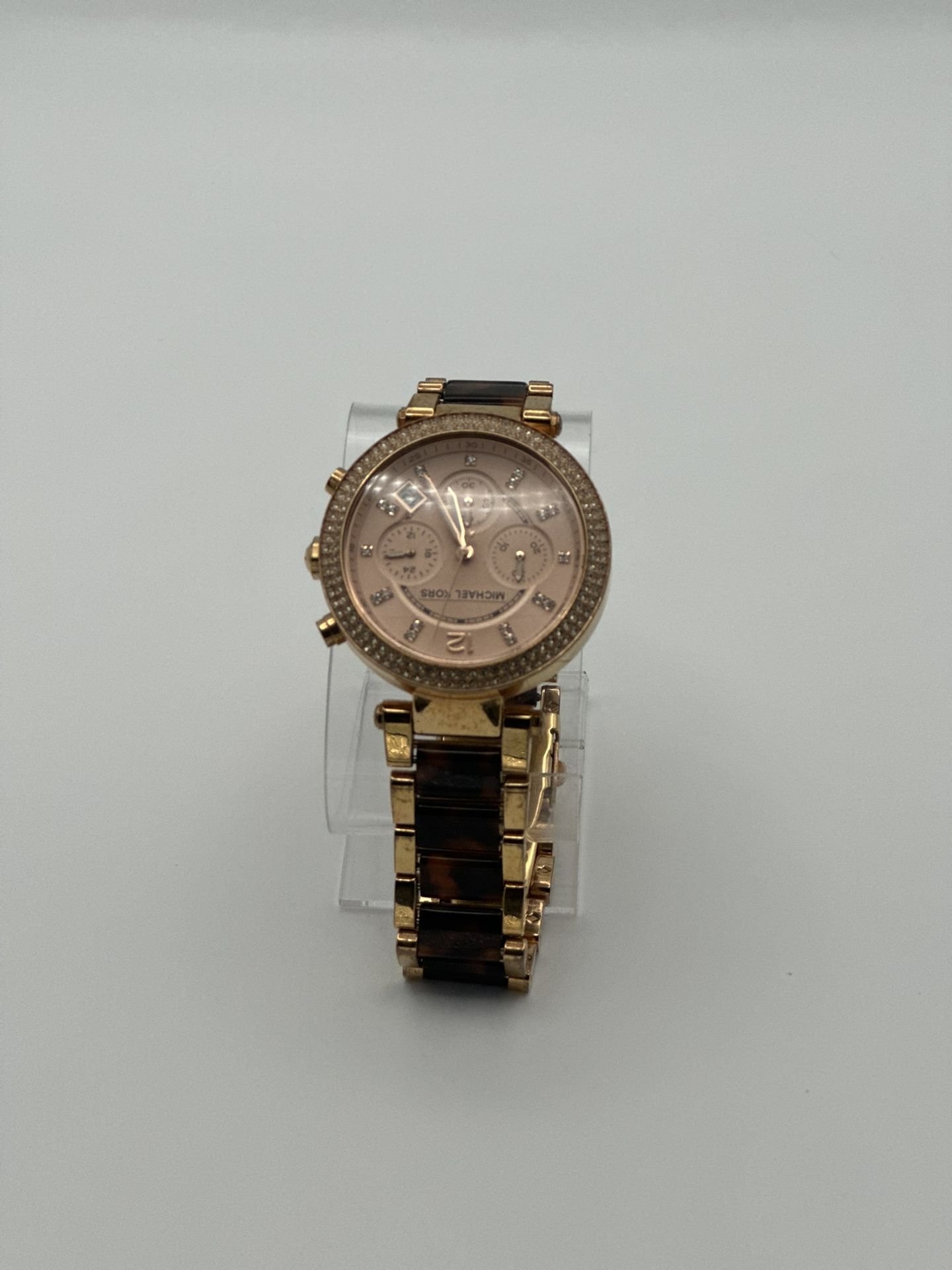 Michael Kors, Stainless Steel, Rose Gold And Tortoise Watch, My-5588