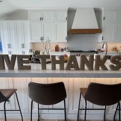 Grandin Road “Give Thanks” Burlap Letters