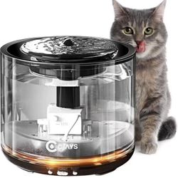 Ciays 67oz/2L Pet Water Fountain Automatic Cat Drinking Fountain Multi Filtration System Pet Water F