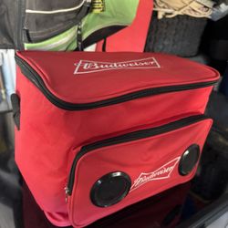 Budweiser Cooler With Bluetooth Speakers