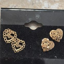 14 Karat Gold Heart Earrings